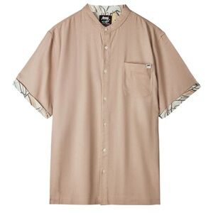 ABSTRK X Tango Hotels linen short sleeve button up shirt SZ XL